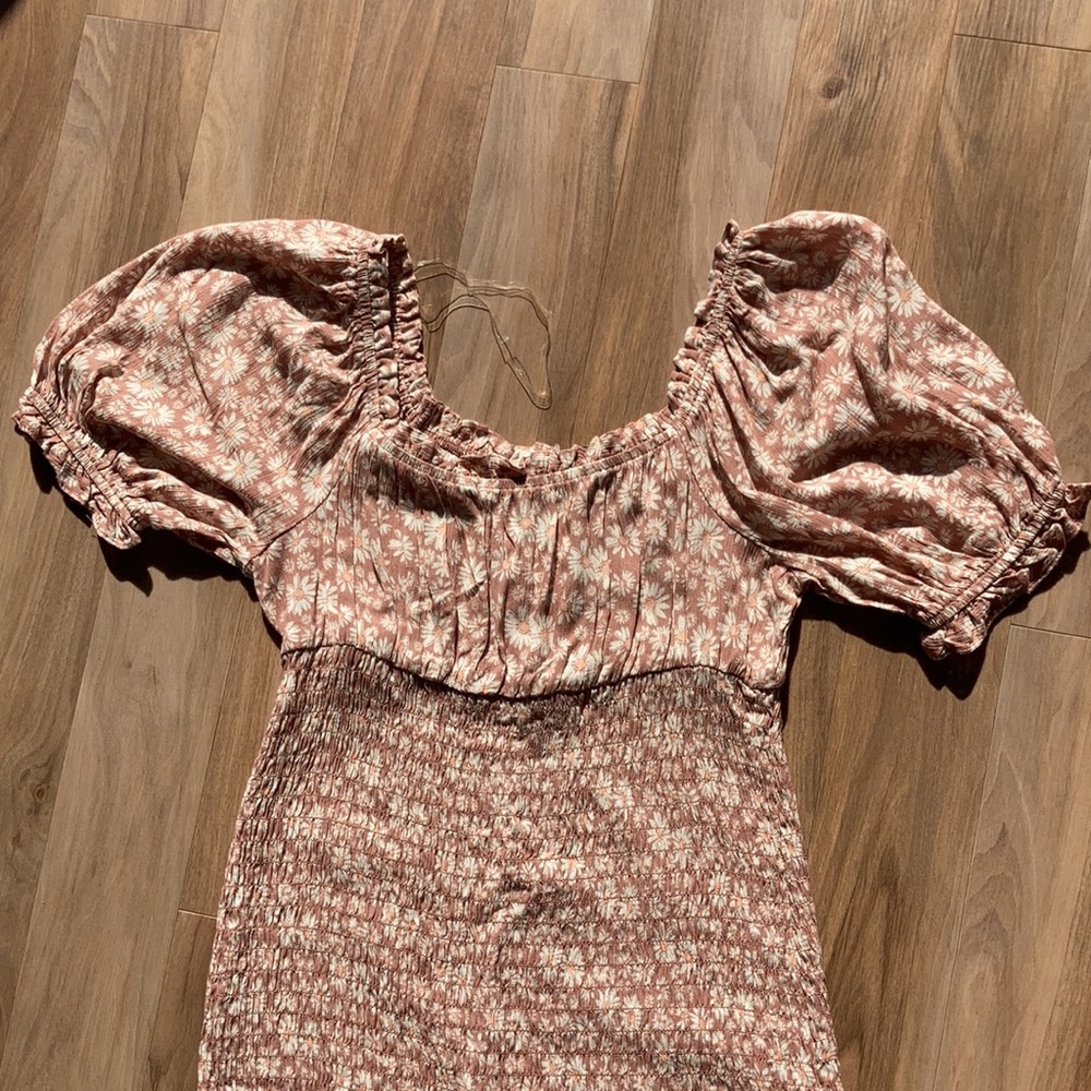 3/$33 Lily rose dress floral print Smocked puff sleeve cottagecore boho M jr - Picture 10 of 16